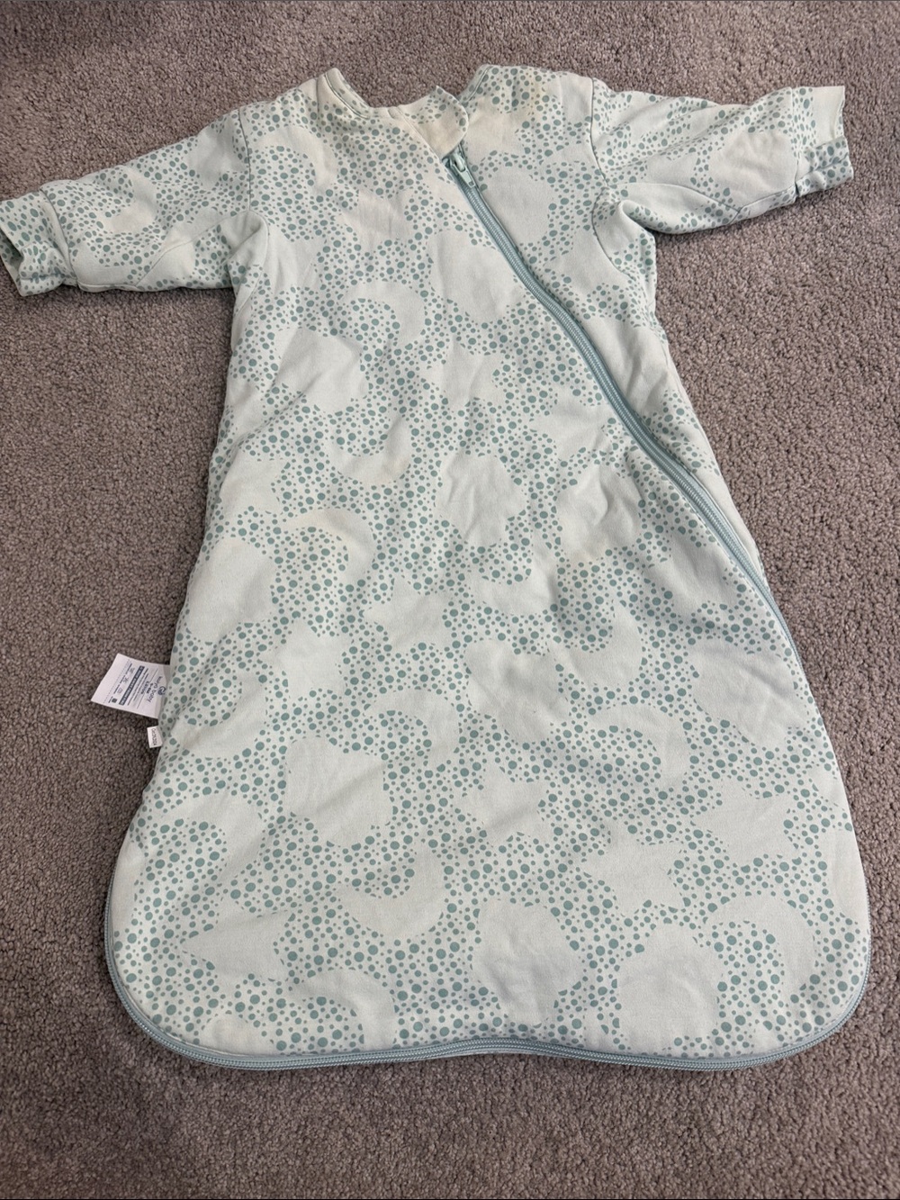 Light Mint Star & Moon Sleep Sack - Baby Pajamas